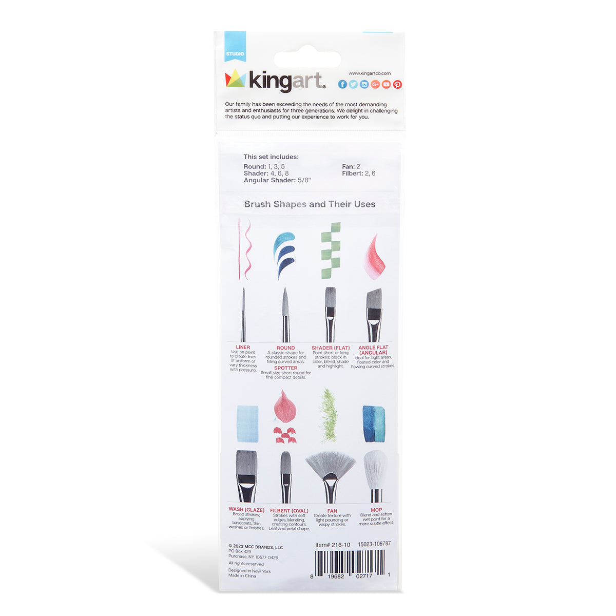 Studio Golden Nylon Brush Set - 10 Pieces