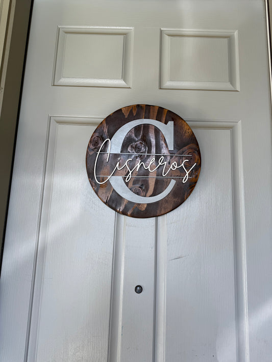 Personalized Monogram Door Hanger
