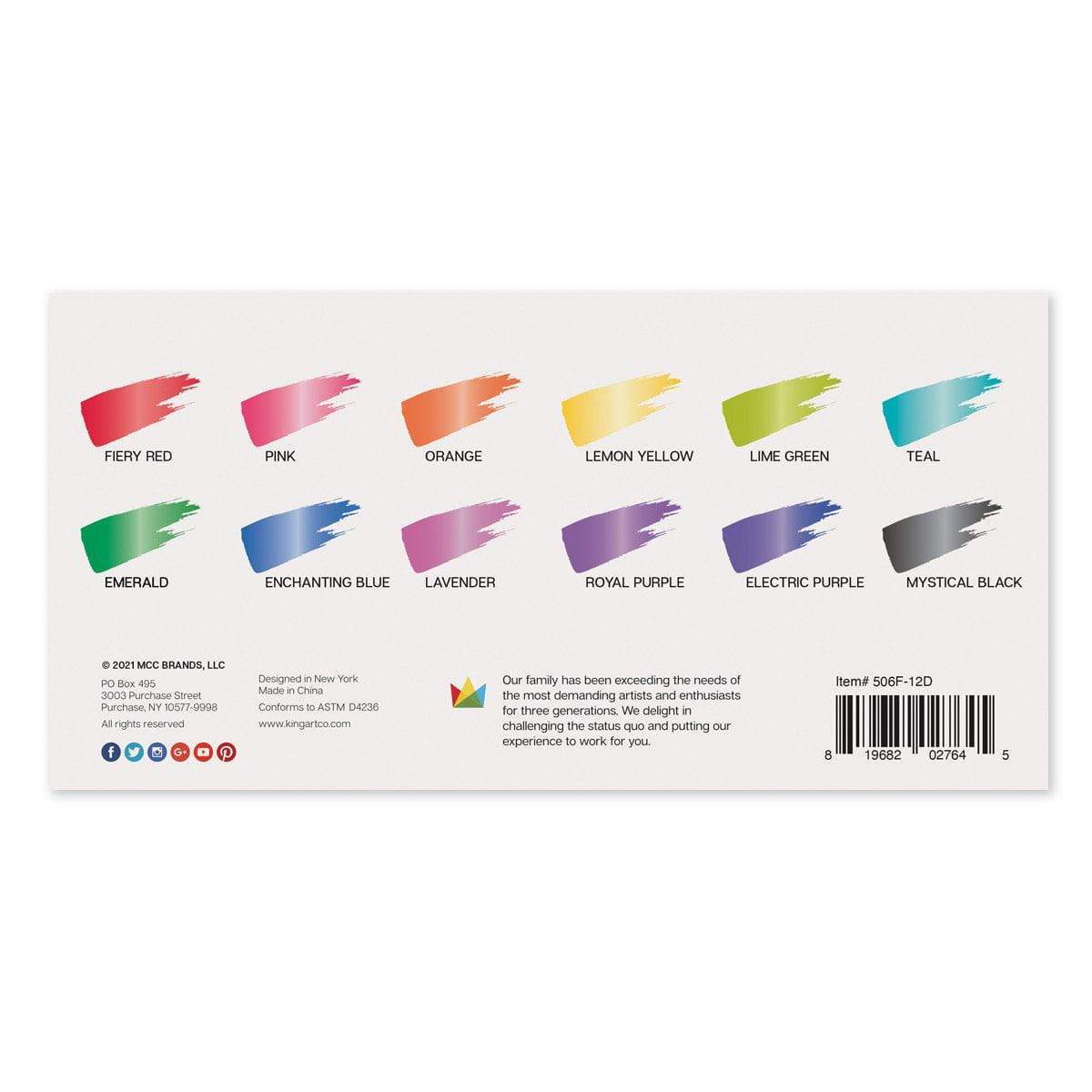 Acrylic Paint - 12 Iridescent Colors 60ml