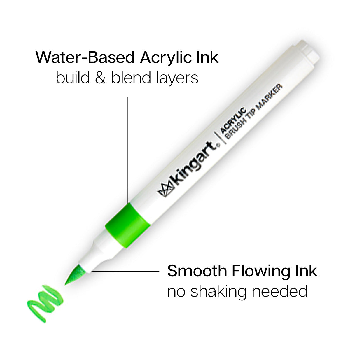 Acrylic Paint Brush Tip Markers - 24 Classic Colors