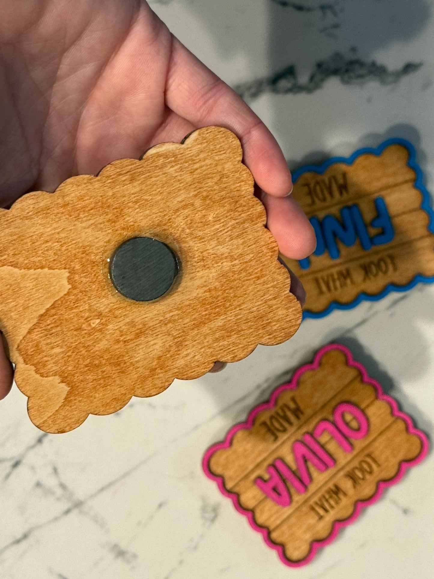 Look What I Made! Personalized Wood Name Magnets