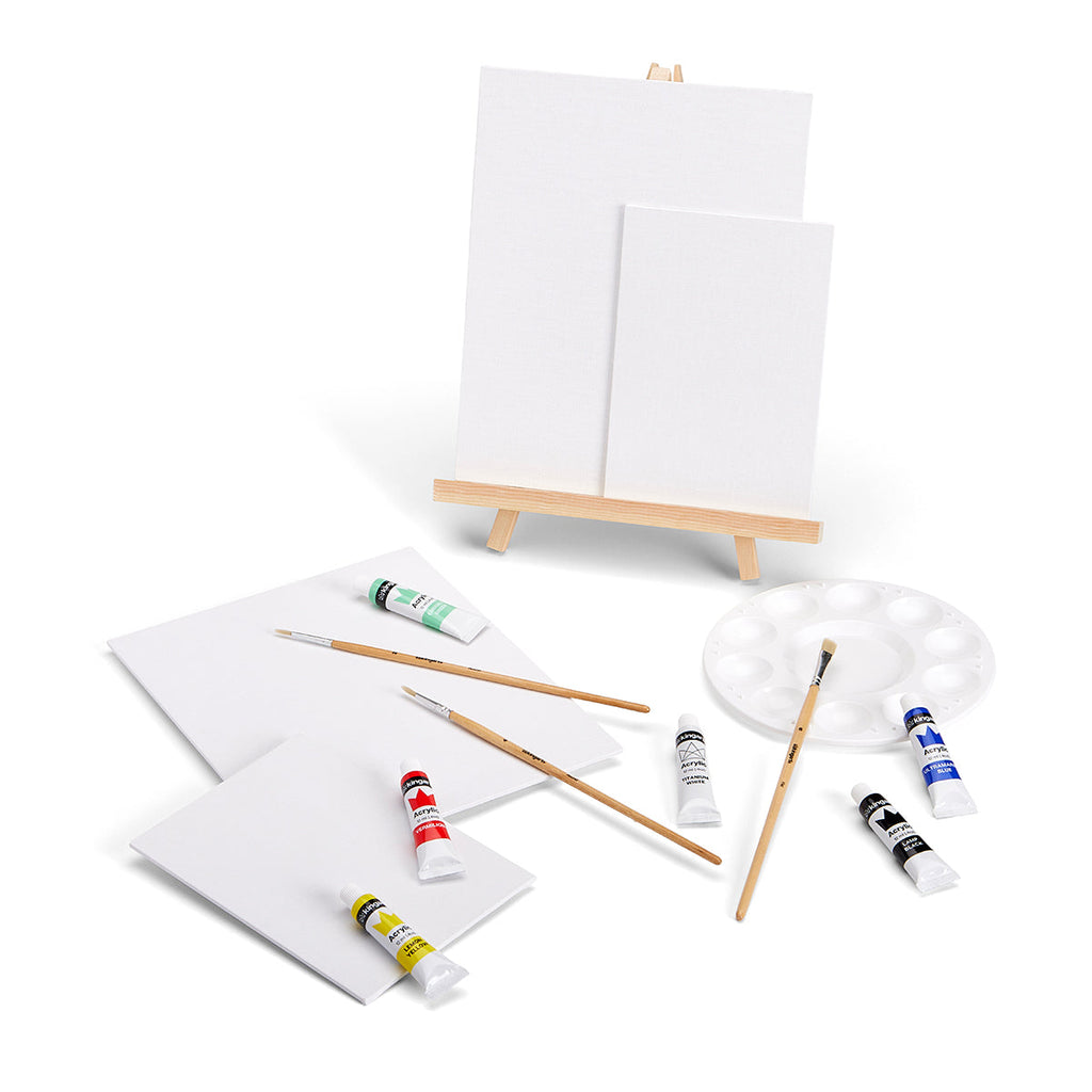 Acrylic Paint Easel Art Set - 15 pc
