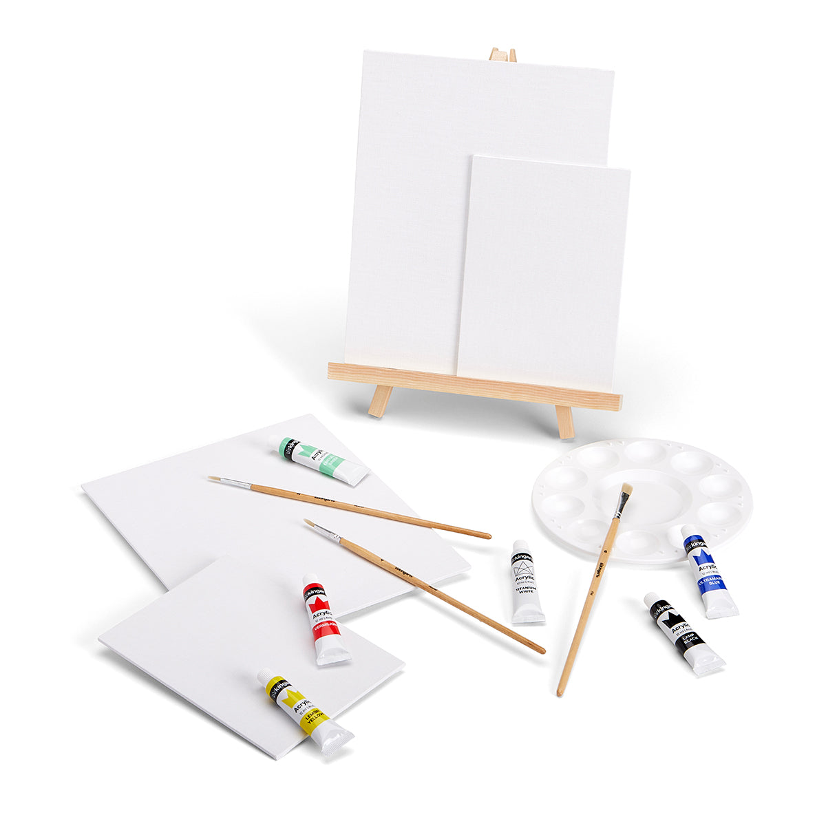 Acrylic Paint Easel Set 15 pc