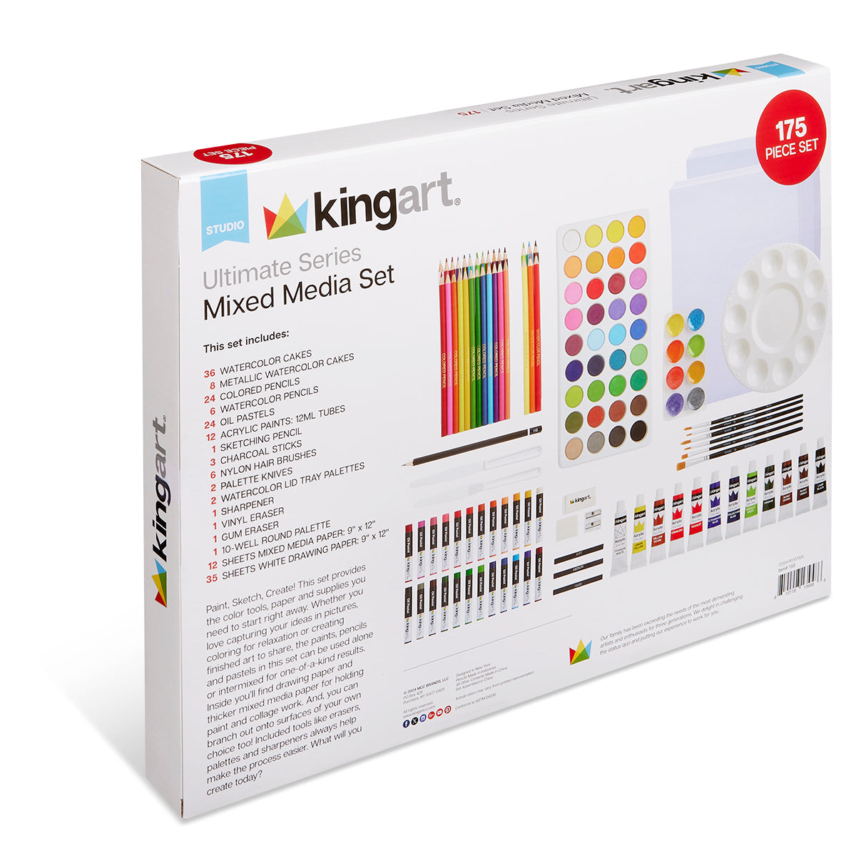 Mixed Media Art Set - 175 Pieces