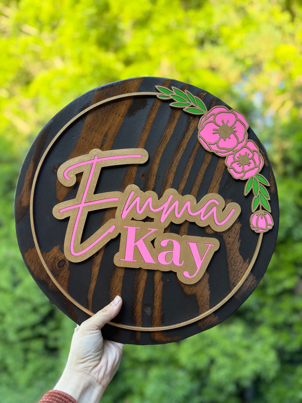 15 inch wooden door hanger
