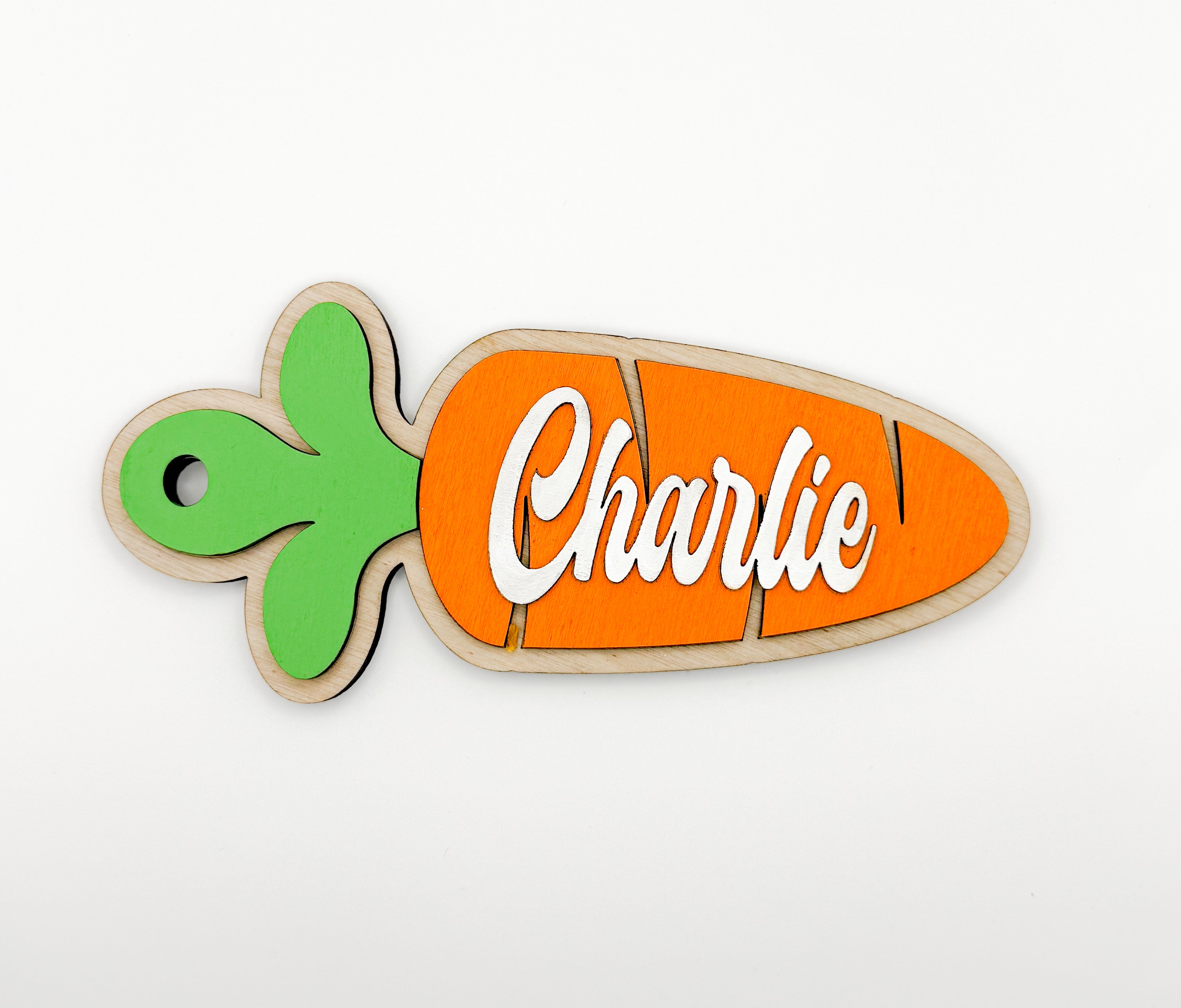 Personalized Easter Basket Name Tags - Carrot