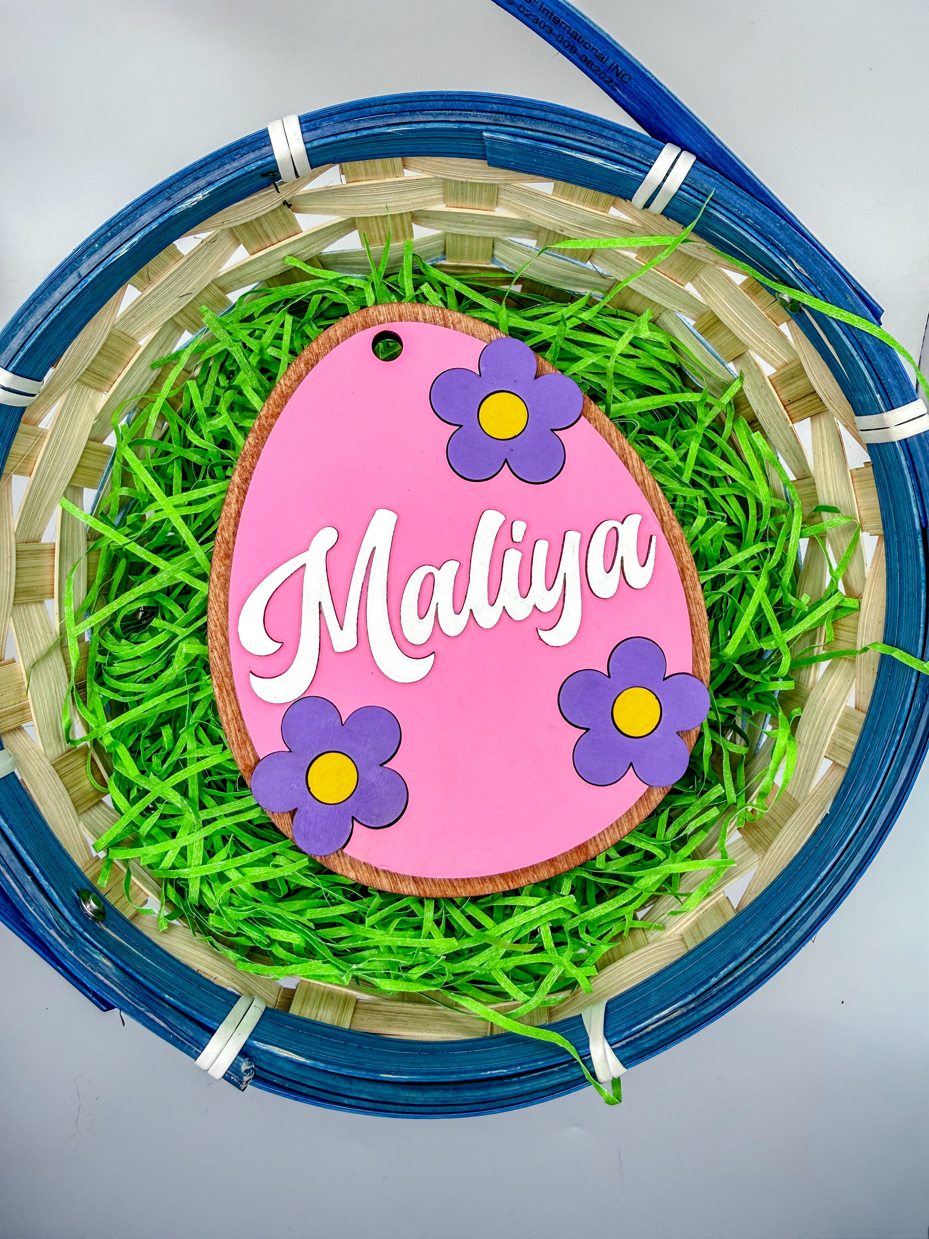 Personalized Easter Basket Name Tags -Egg