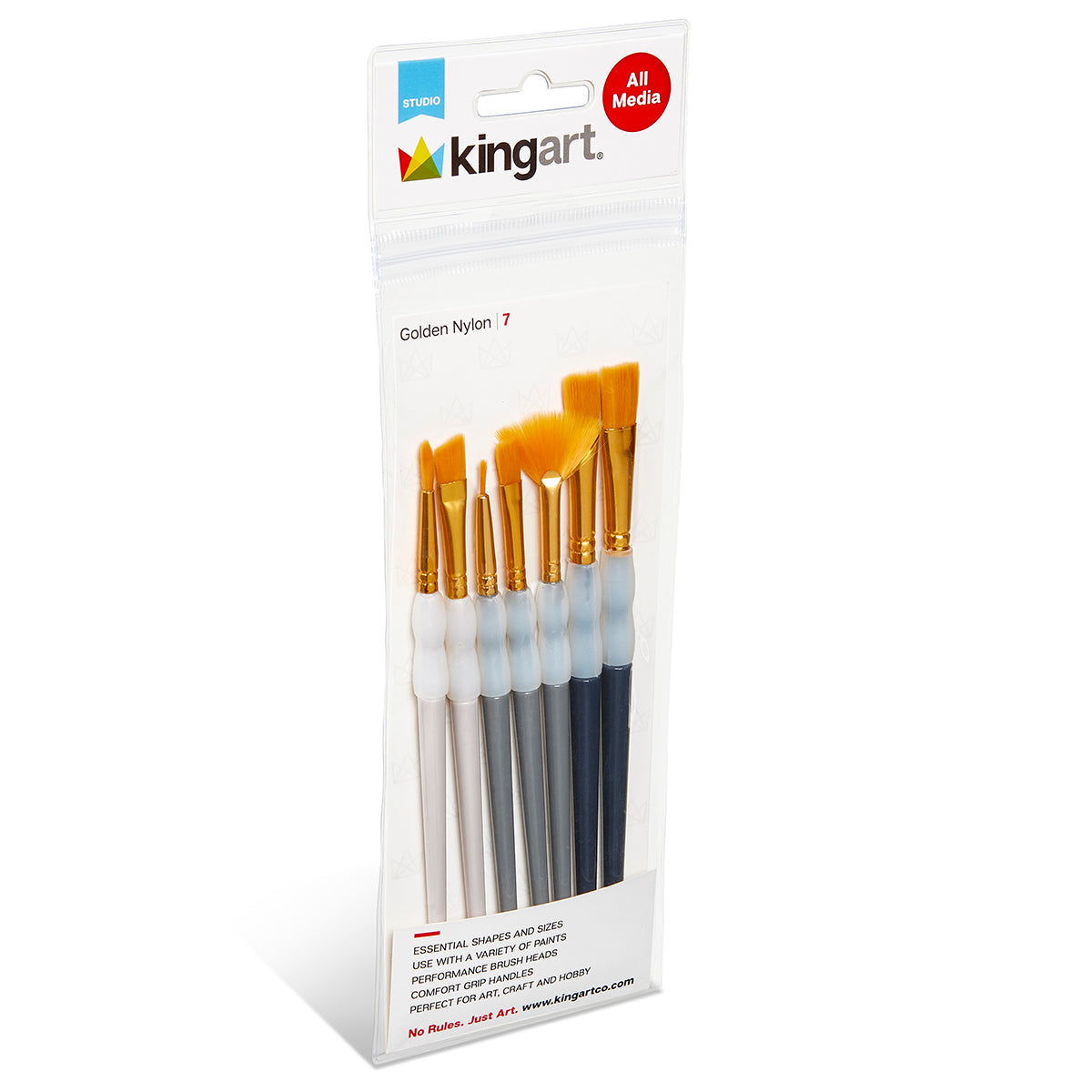 Studio Golden Nylon Brush Set – 7 Pieces