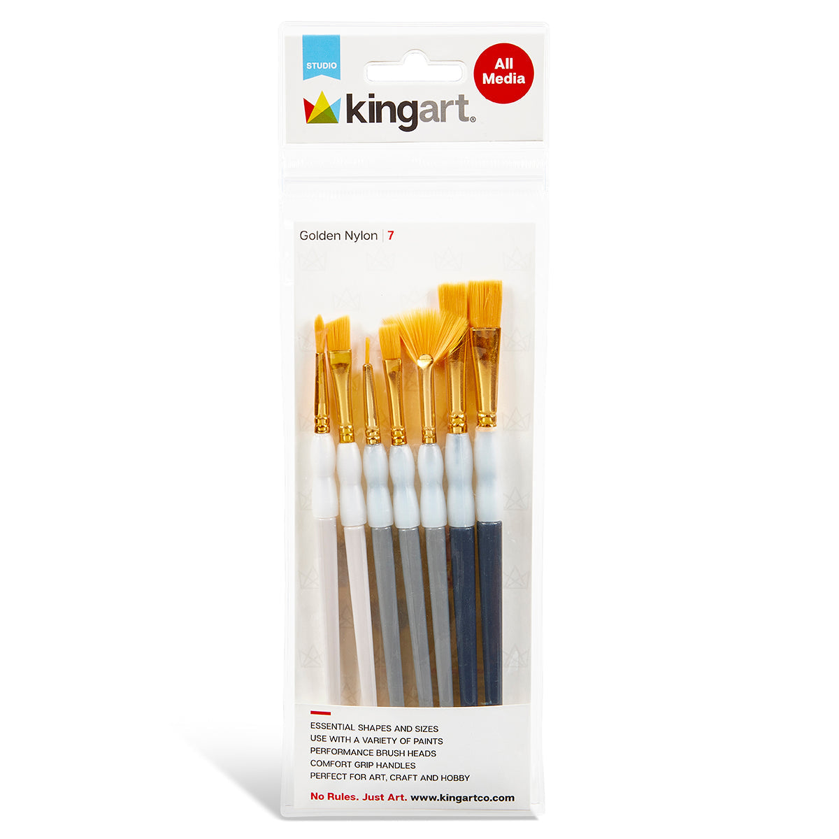 Studio Golden Nylon Brush Set – 7 Pieces