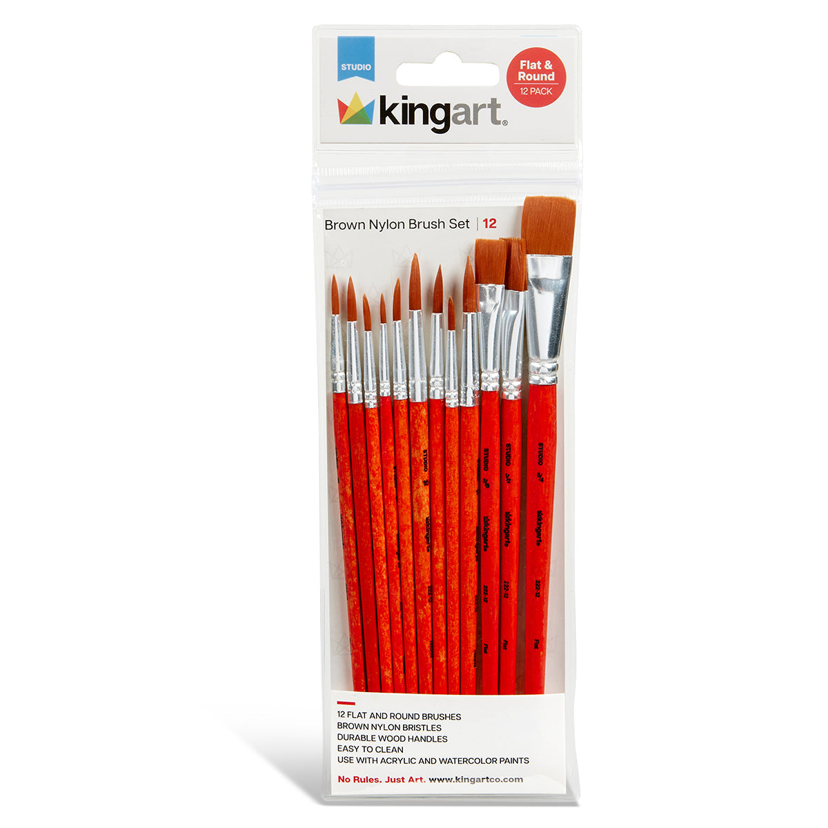 Studio Golden Nylon Brush Set - 12 Pieces