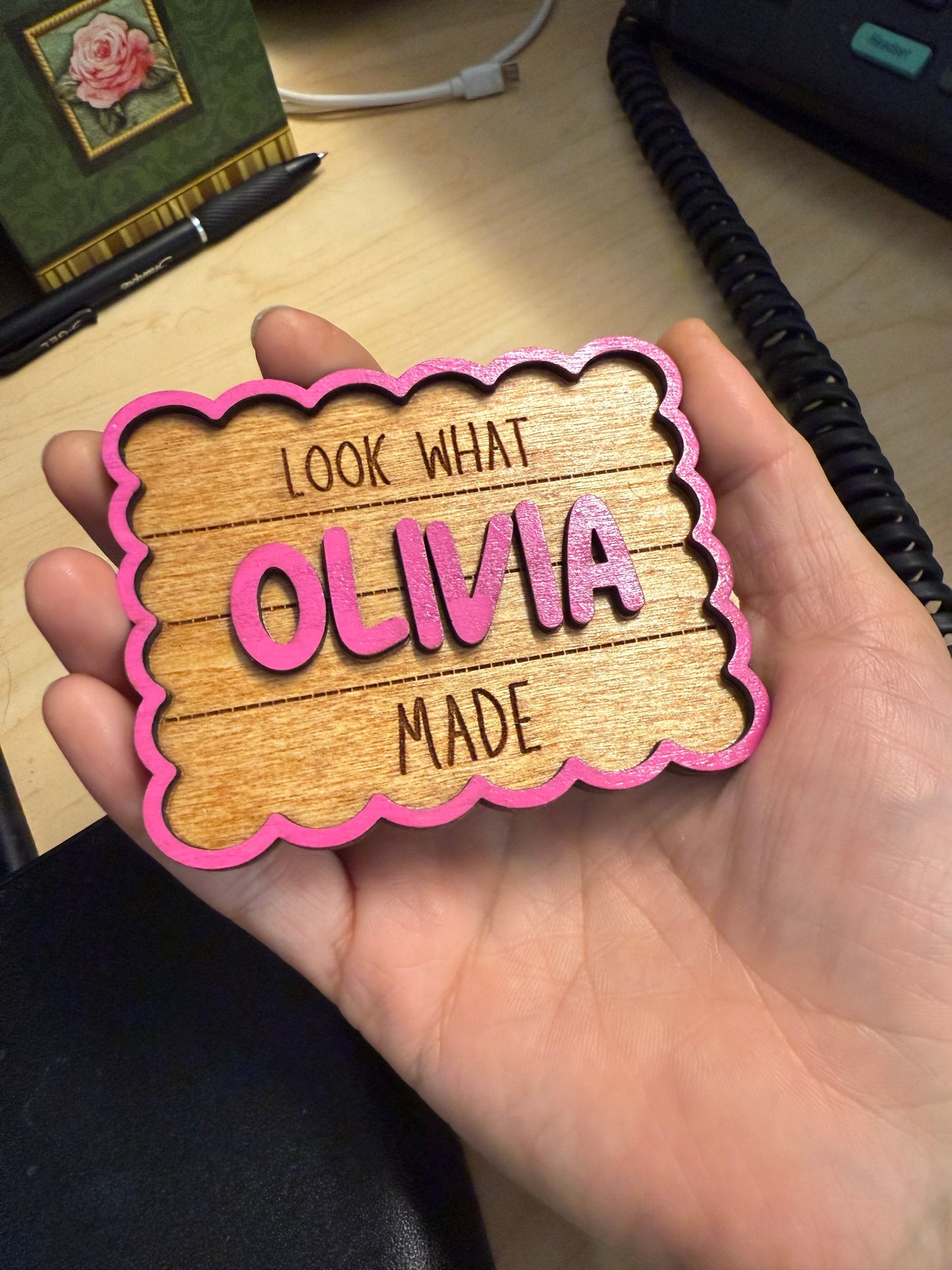 Look What I Made! Personalized Wood Name Magnets