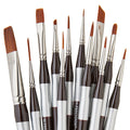 Precision™ Amber Taklon Comfort Handle Brush Set - 12 pc