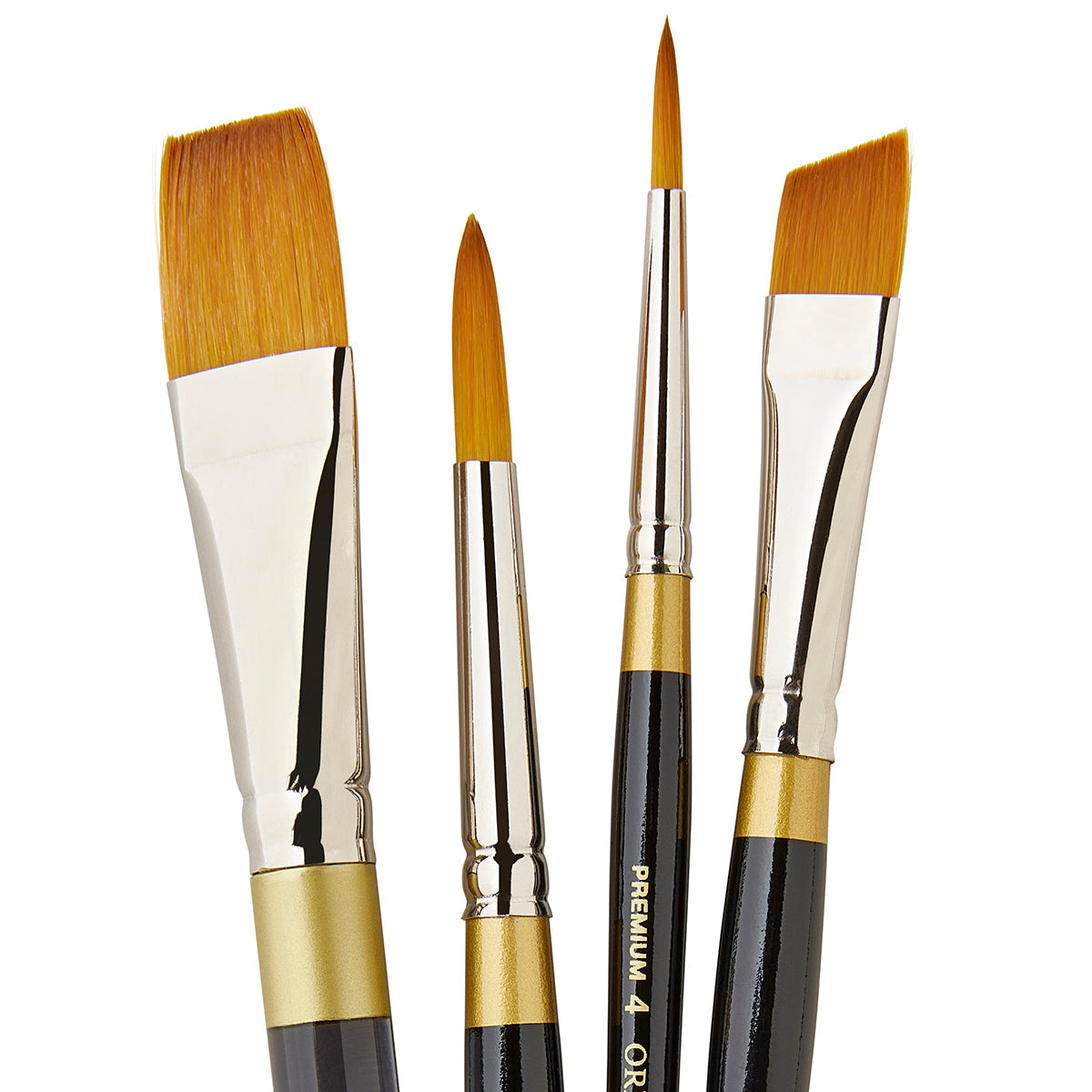 Original Gold® Golden Taklon Brush Set 4 pc