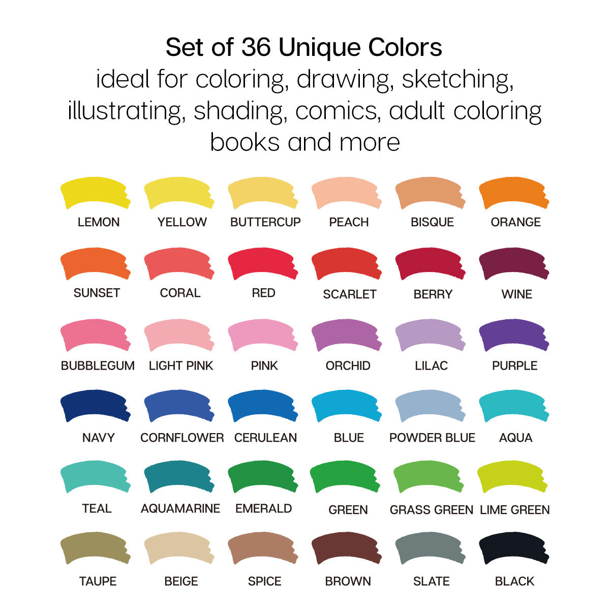 Twin-Tip™ Chisel & Fine Alcohol Markers - 36 Colors
