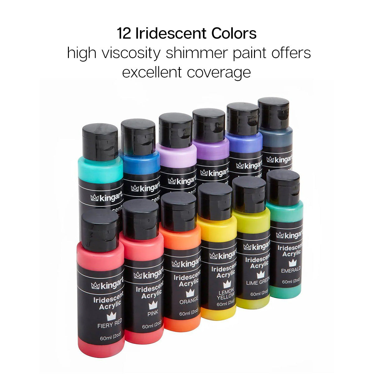 Acrylic Paint - 12 Iridescent Colors 60ml