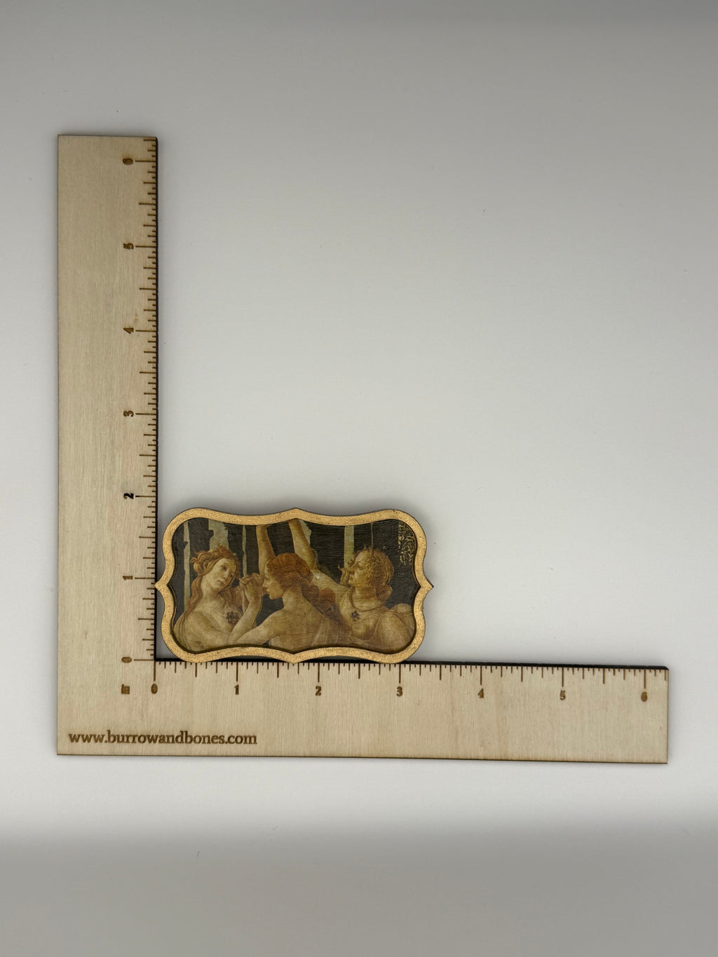 Handmade Wood Art Magnet Set of 3 – Sandro Botticelli, Primavera (c. 1480)