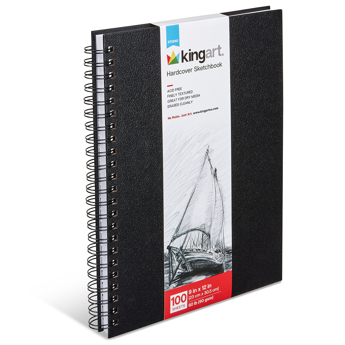 Hardcover Sketchbook - Side Spiral - 9” x 12” - 100 Pages