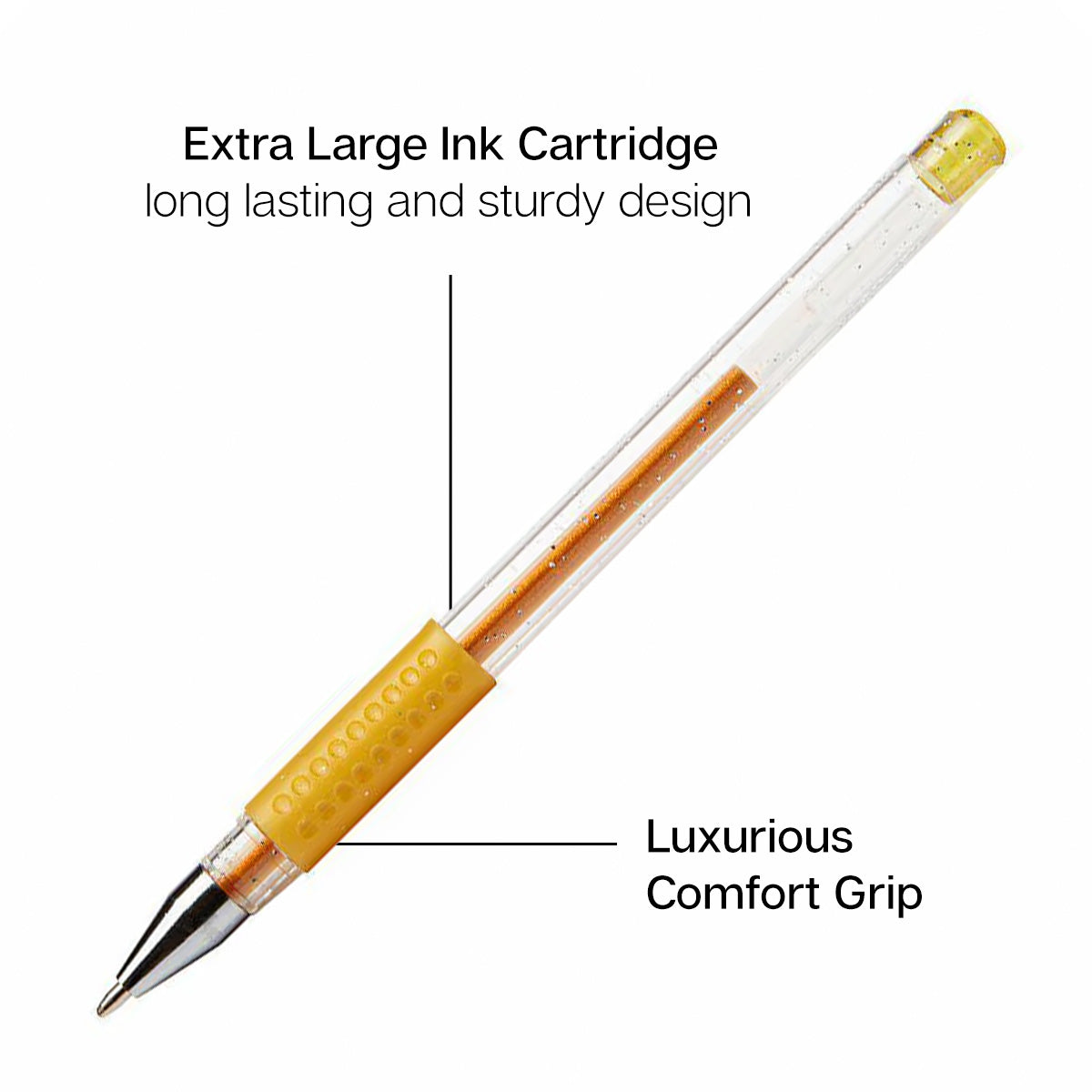 Gel Pens - Comfort Grip - Red & Yellow Tone - 24 Colors