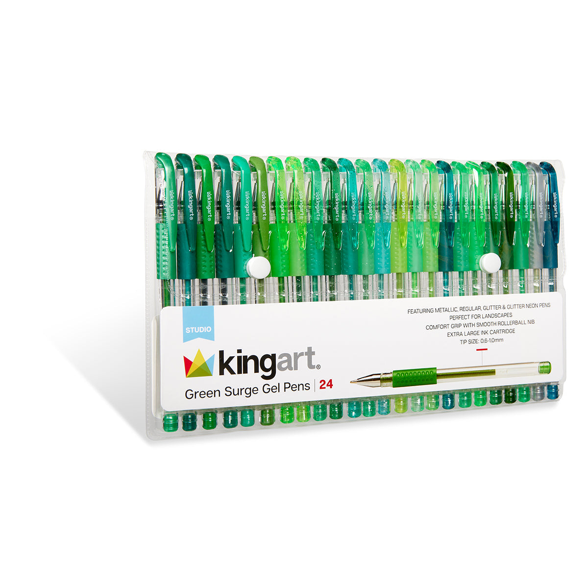 Gel Pens - Comfort Grip - Green Tone - 24 Colors