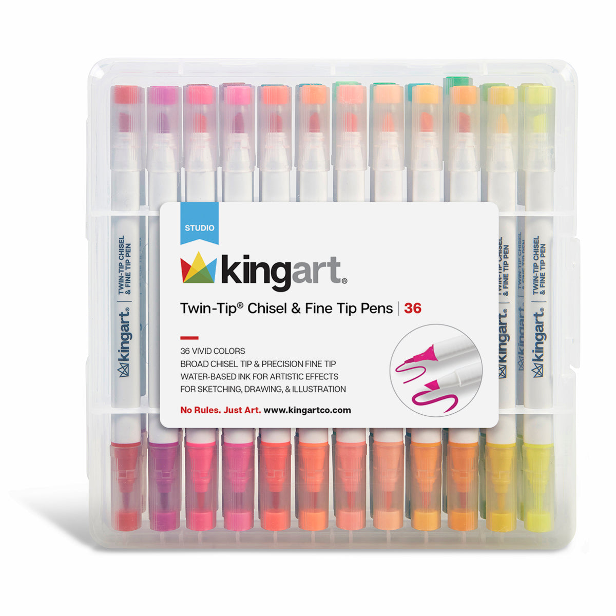 Twin-Tip™ Chisel & Fine Markers - Water-Based Ink - 36 Colors