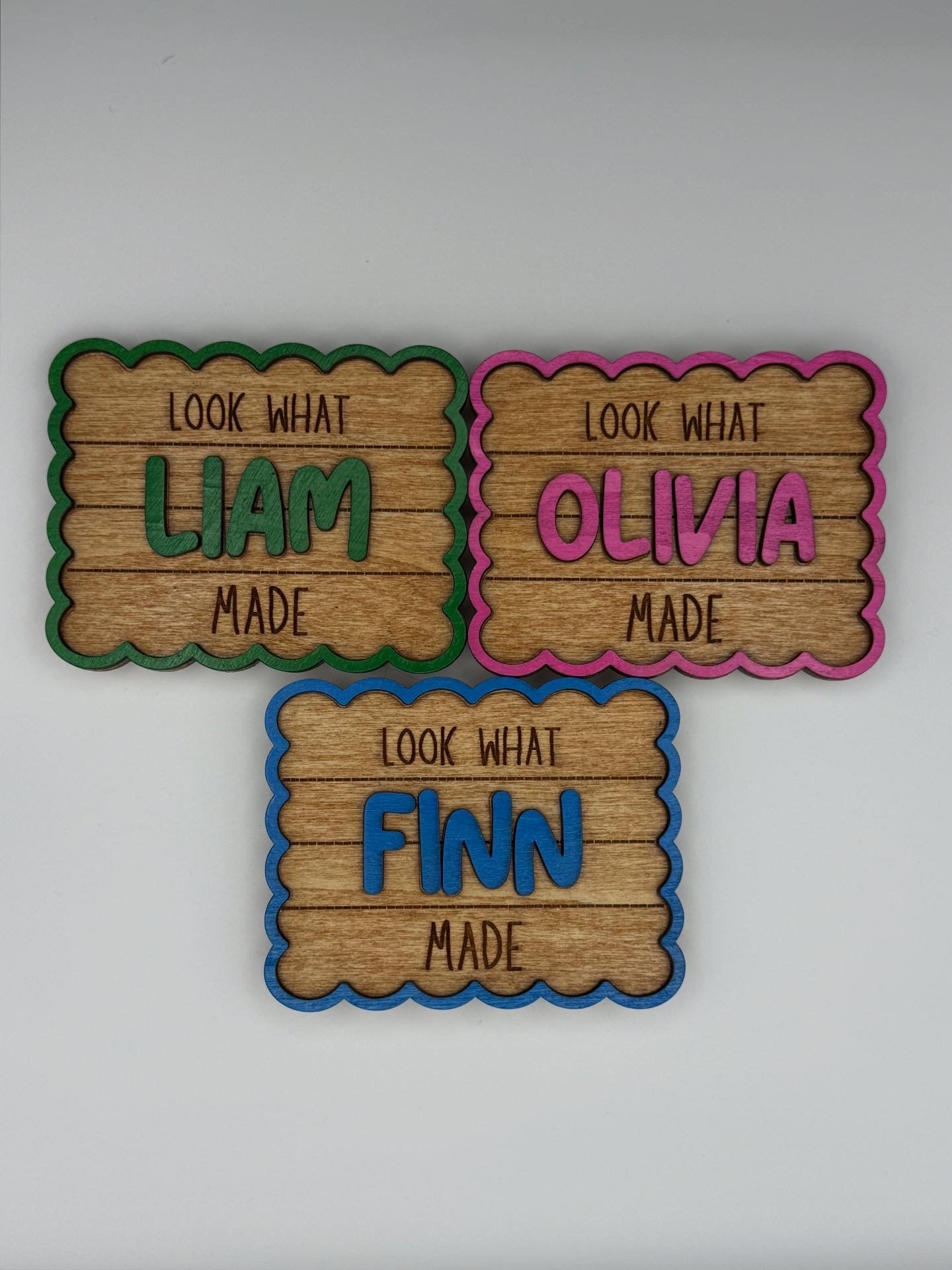 Look What I Made! Personalized Wood Name Magnets