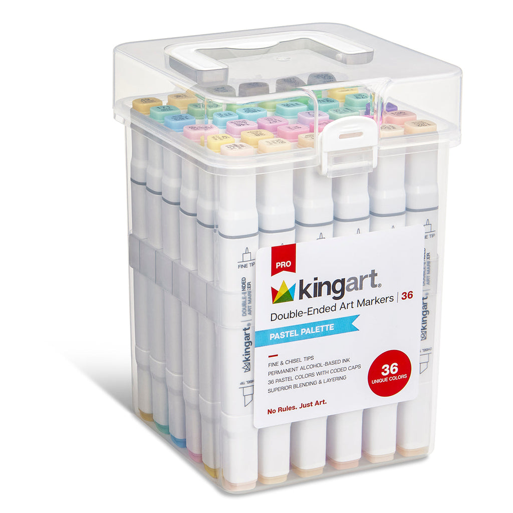 PRO Double-Ended Alcohol Markers - 36 Pastel Colors