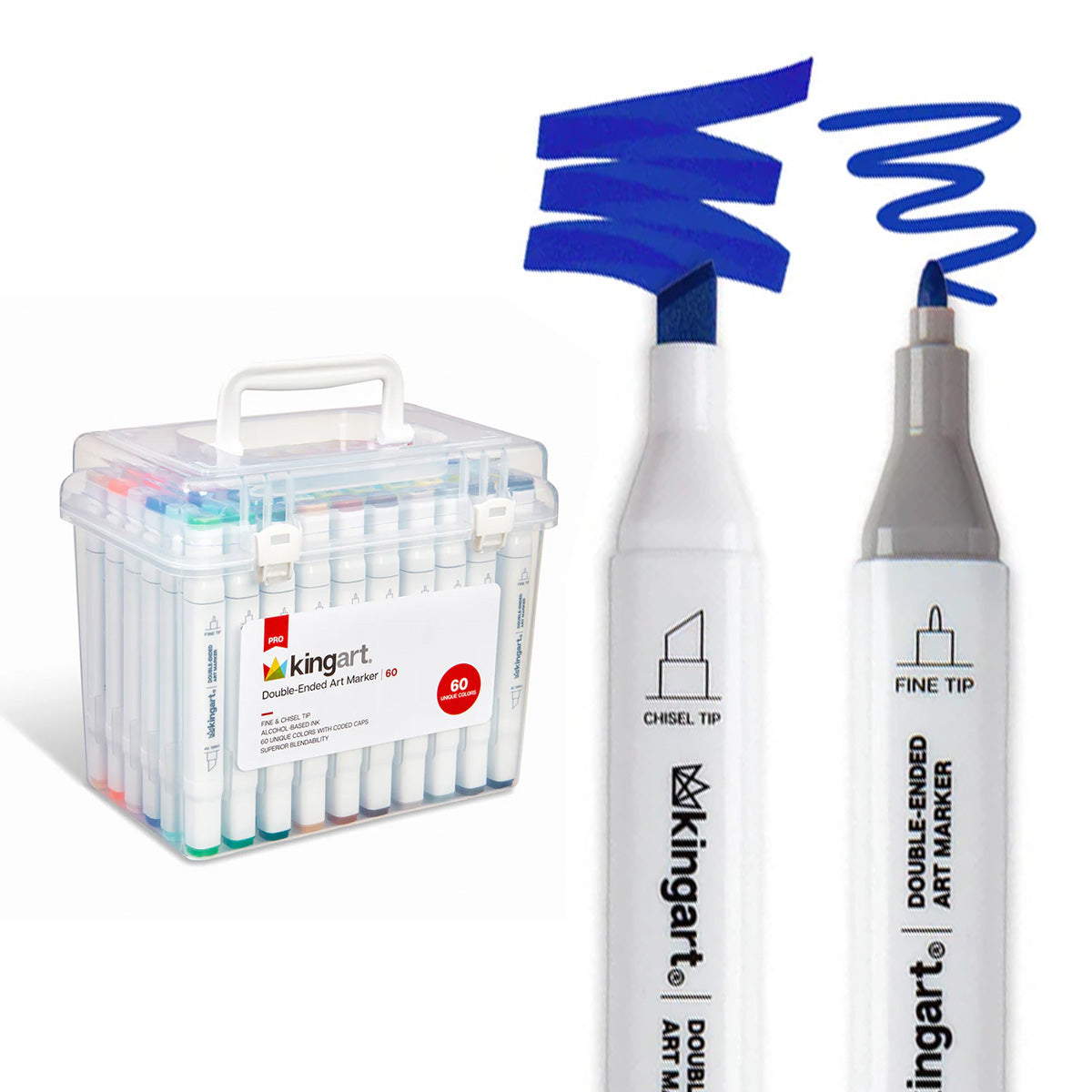 Double-Ended Alcohol Markers - 60 Colors