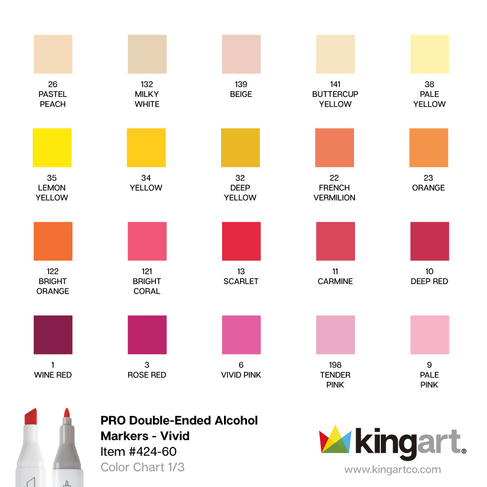 PRO Double-Ended Alcohol Markers - 60 Colors