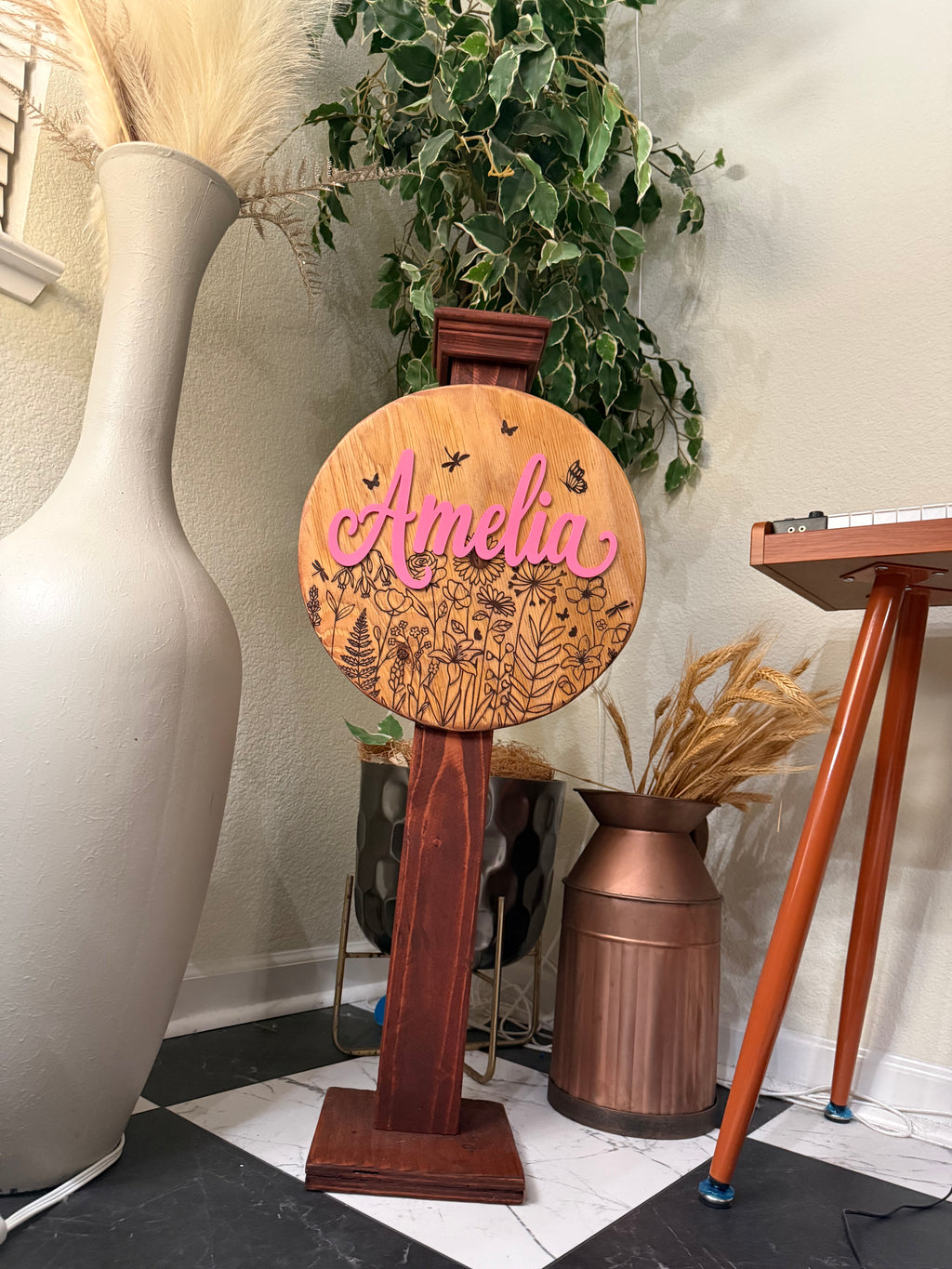 Engraved Name Sign “Amelia”