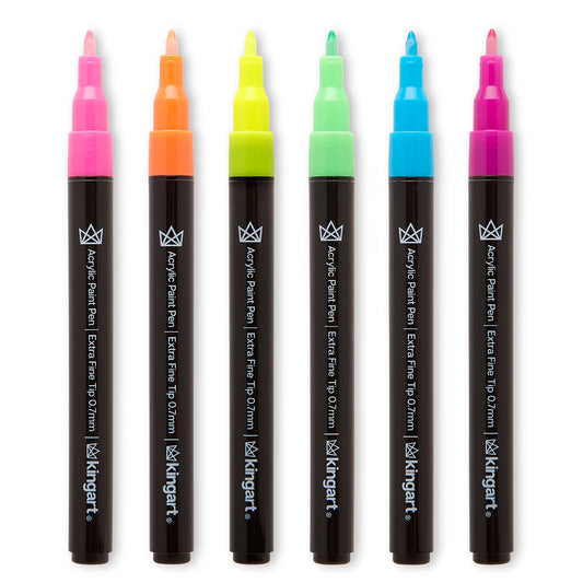 Acrylic Paint Pens Extra Fine - Neon Colors 6 pc