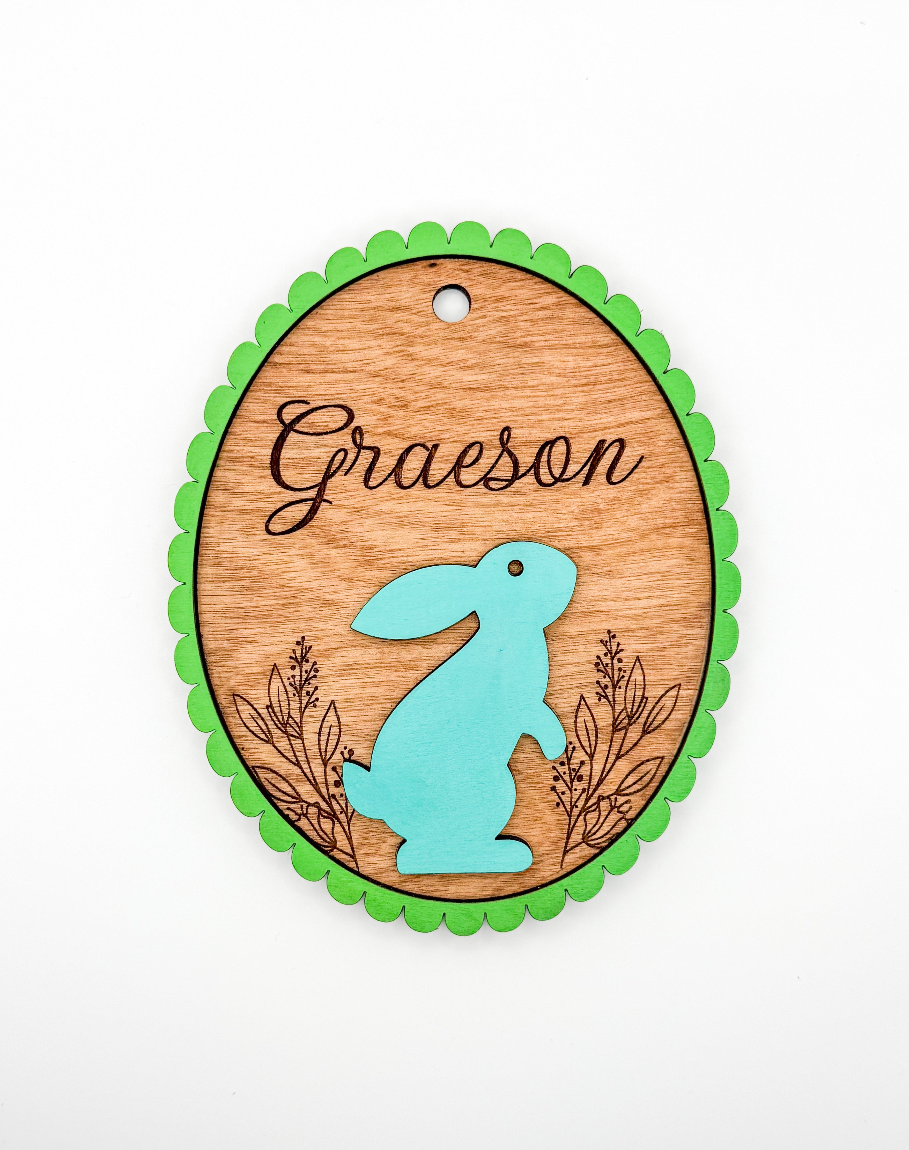 Personalized Easter Basket Name Tags-Bunny