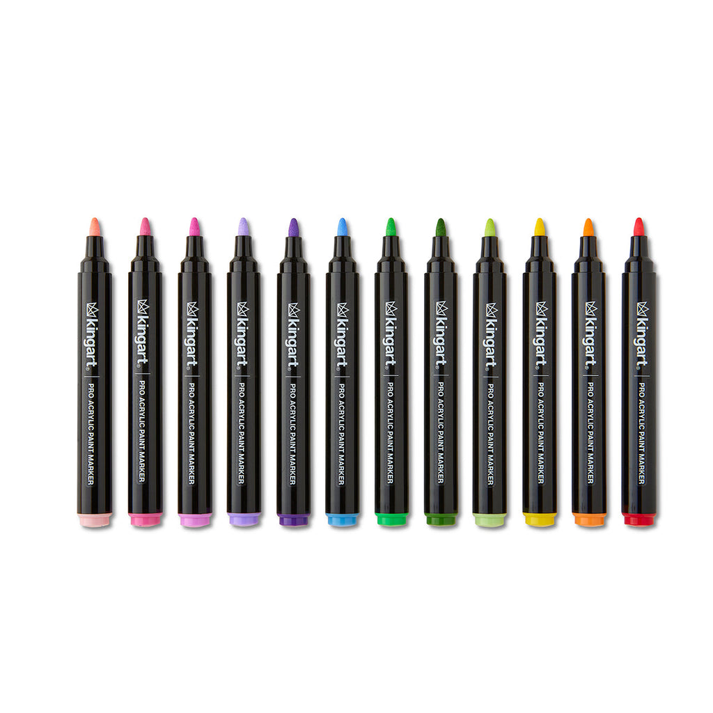 PRO Acrylic Paint Markers - 2mm Bullet Tip - 12 Floral Colors