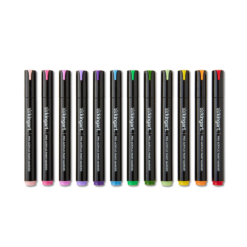 PRO Acrylic Paint Markers - 2mm Bullet Tip - 12 Floral Colors