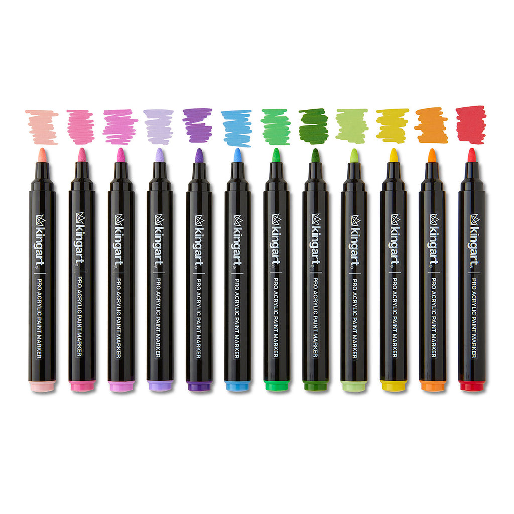 PRO Acrylic Paint Markers - 2mm Bullet Tip - 12 Floral Colors