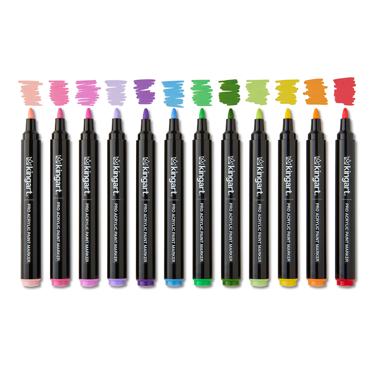 PRO Acrylic Paint Markers - 2mm Bullet Tip - 12 Floral Colors