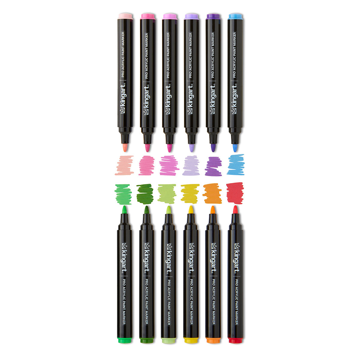 PRO Acrylic Paint Markers - 2mm Bullet Tip - 12 Floral Colors