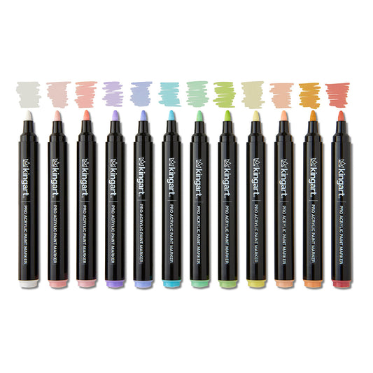 Acrylic Paint Markers - Bullet Tip - 12 Pastel Colors
