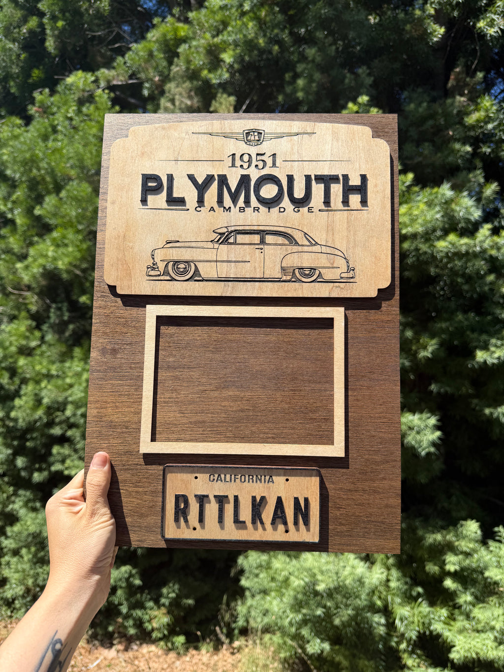 Personalized Classic Car Photo Plaque