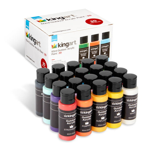 Outdoor Acrylic Paint, 20 Colors