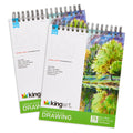 Drawing Paper Pads - Top Spiral - 8" x 10" - 2 Pack - 75 Sheets Each