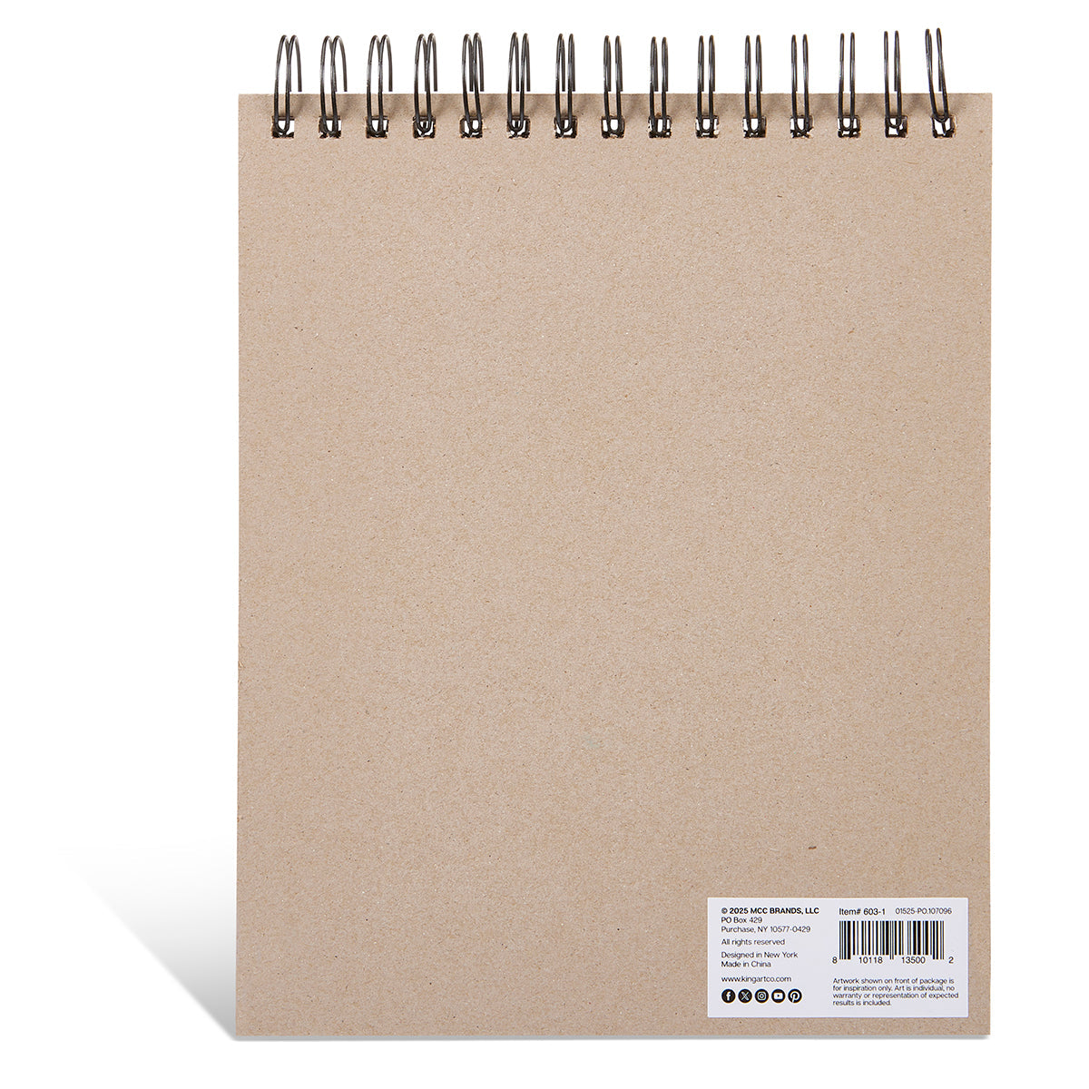 Mixed Media Sketchbook - Top Spiral - 8” x 10” - 60 Sheets