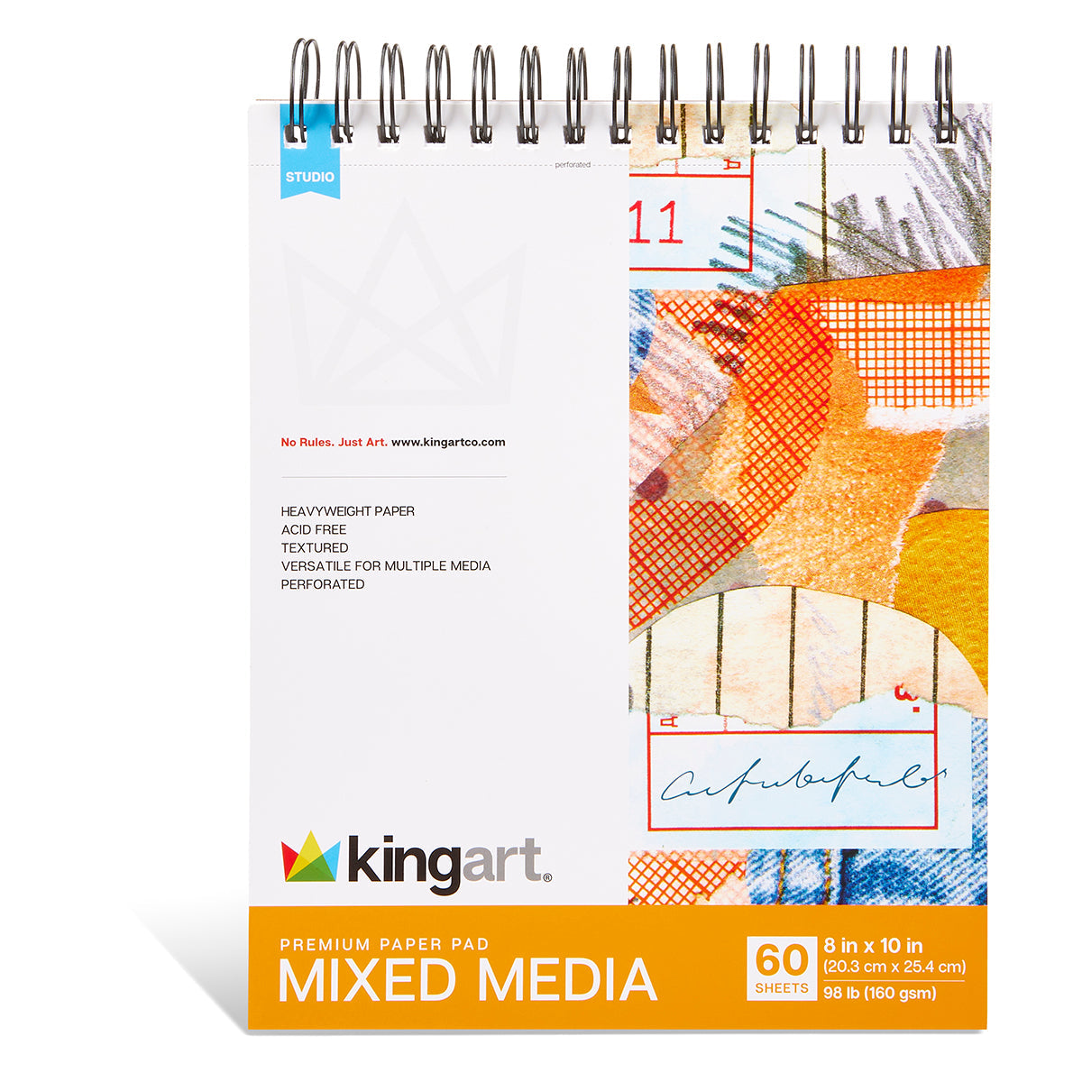 Mixed Media Sketchbook - Top Spiral - 8” x 10” - 60 Sheets