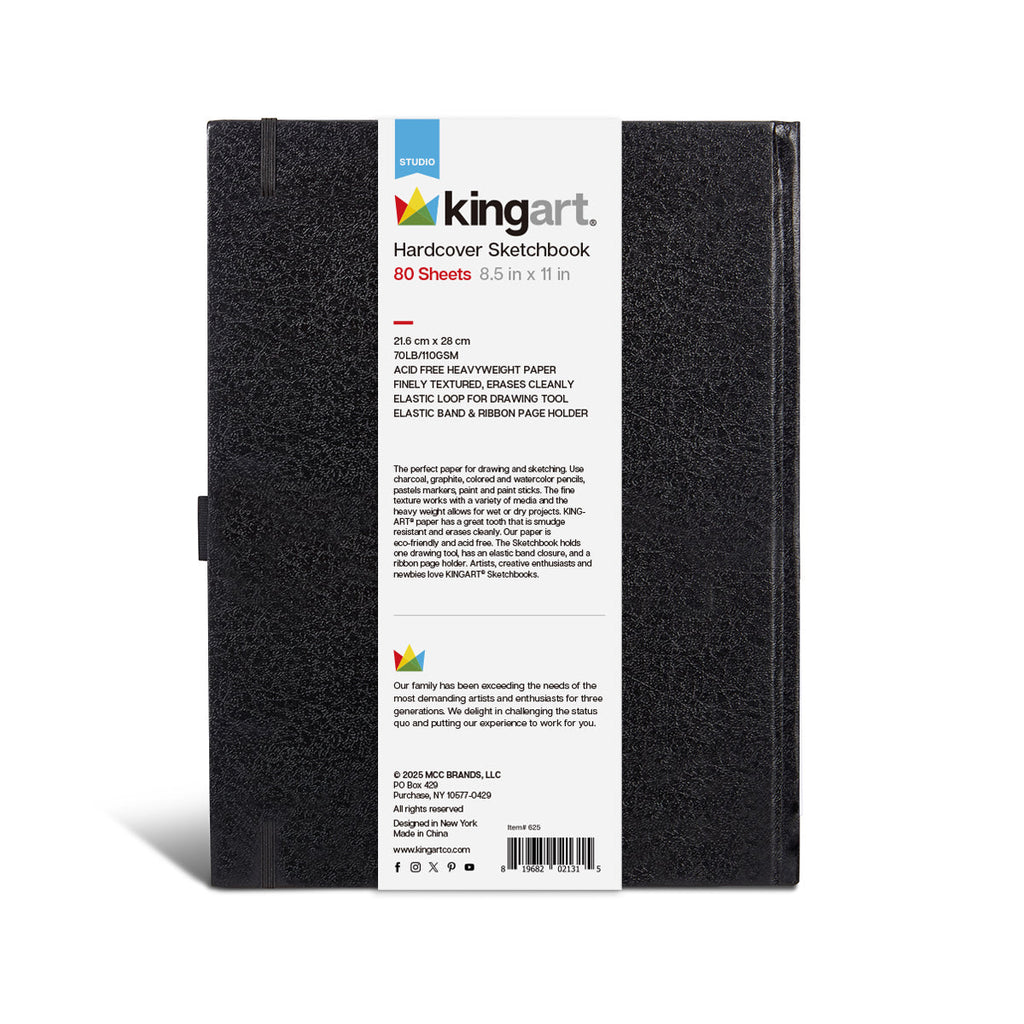 Hardcover Sketchbook - 8.5” x 11" - 80 Sheets