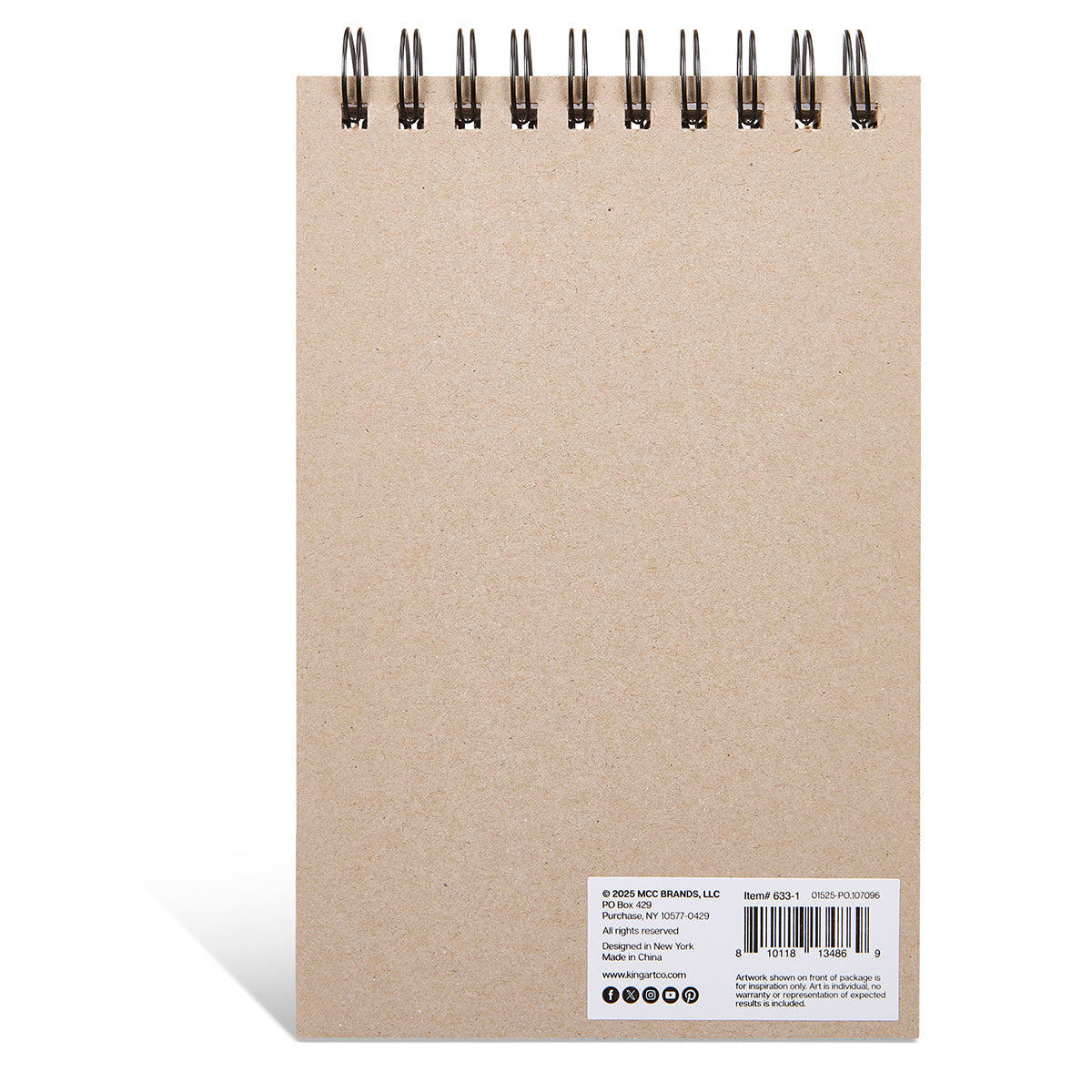 Sketch Paper - Top Spiral - 5.5” x 8.5” - 100 Sheets