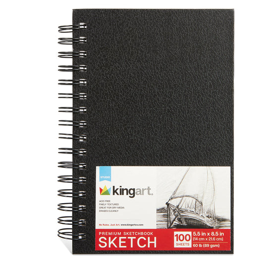Spiral Sketchbook 5.5” x 8.5” - 100 Pages