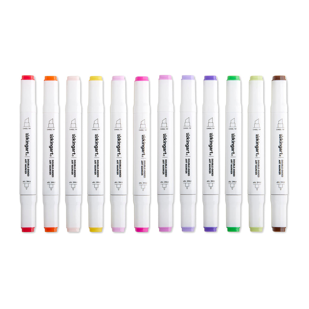 PRO Double-Ended Alcohol Markers - 12 Floral Colors