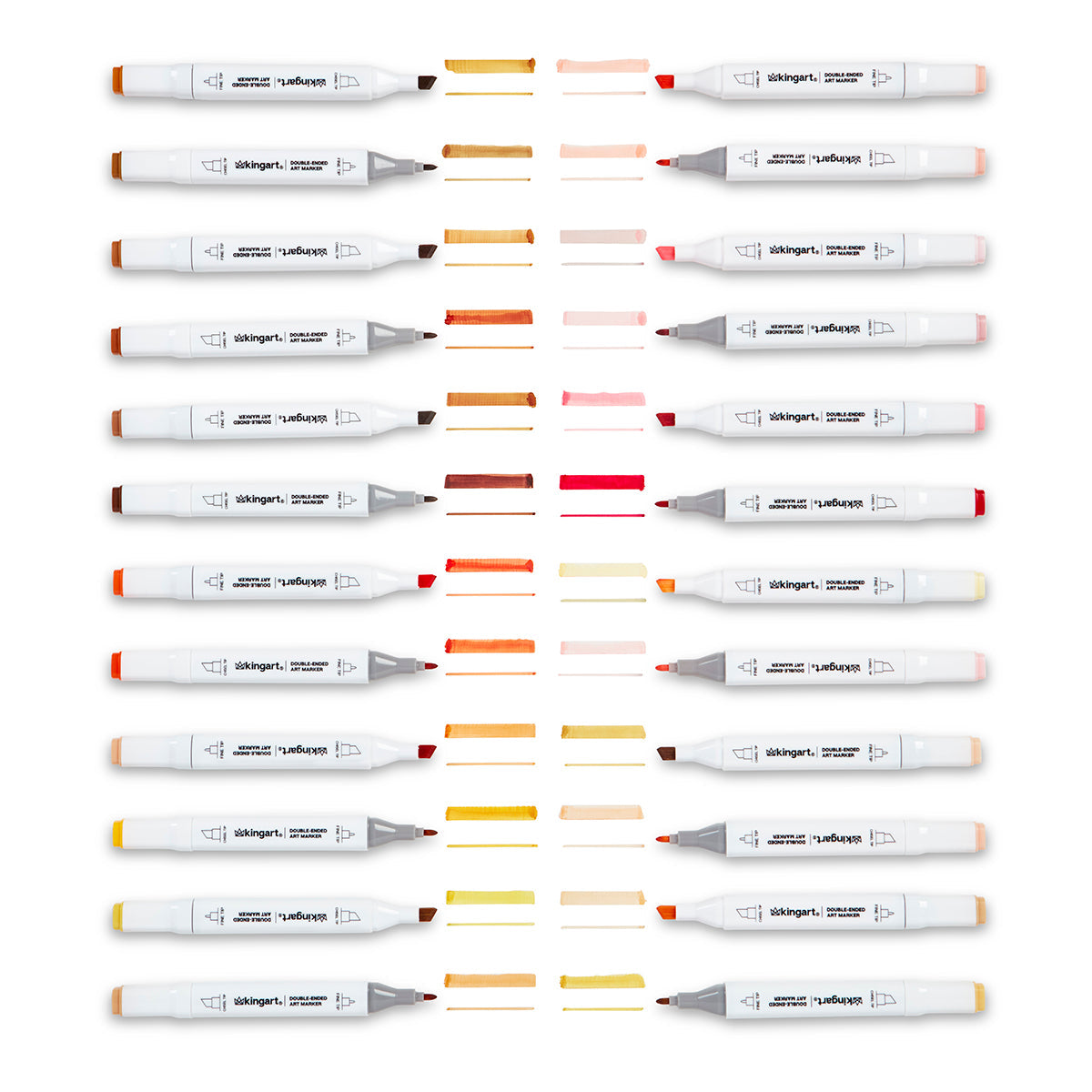 Double-Ended Alcohol Markers - 24 Portrait Colors
