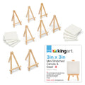 Mini Easel & Canvas Set, 3” x 3”, 8 pc
