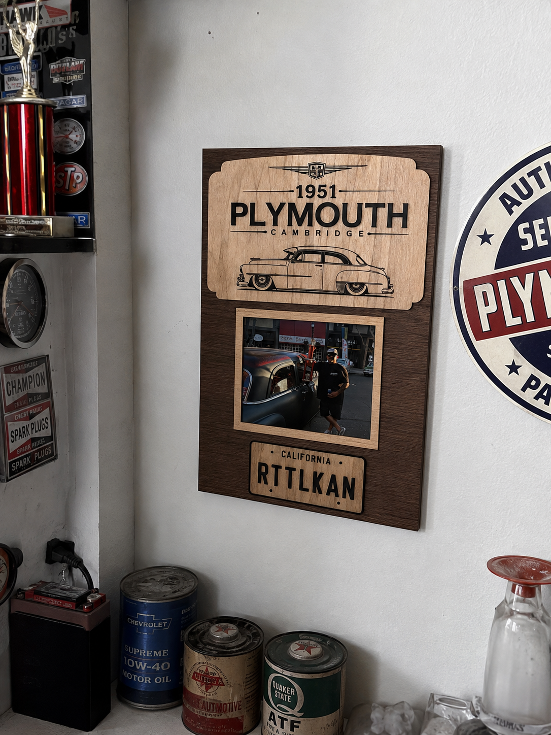 Personalized Classic Car Photo Plaque