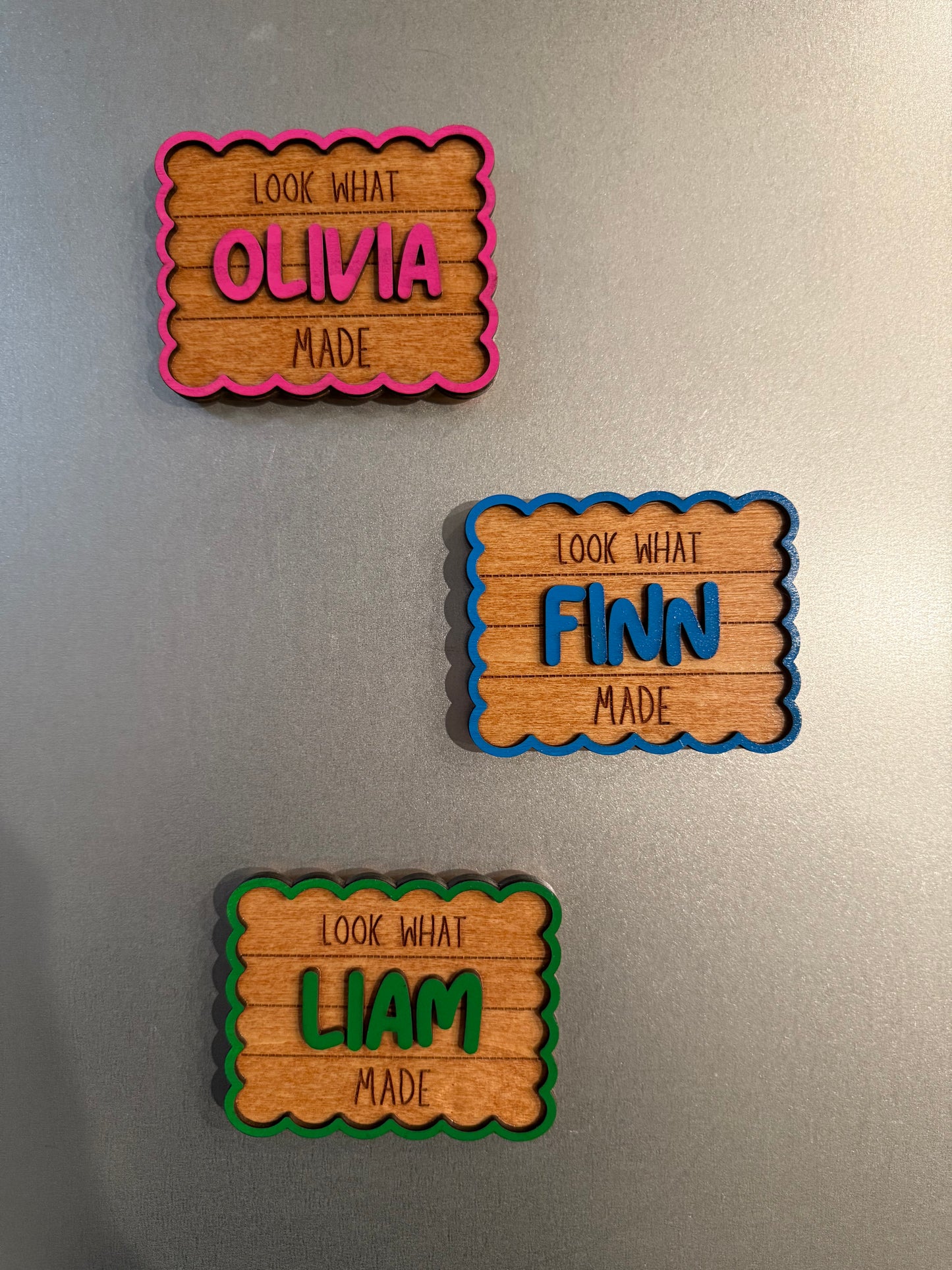 Look What I Made! Personalized Wood Name Magnets